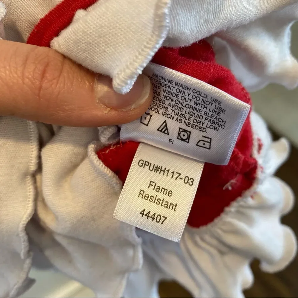 Hanna Andersson Christmas Nightgown Elf Santa Mrs.Claus Red Size 130 8 Ruffle